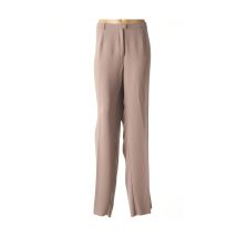 CHRISTIAN MARRY - Pantalon droit marron en polyester - Femme - Taille 52 - Modz