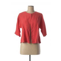LA FEE MARABOUTEE - Veste casual rouge en lin pour femme - Taille 40 - Modz