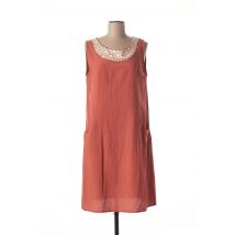 EGATEX - Robe mi-longue orange en coton pour femme - Taille 38 - Modz