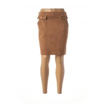 FILLE A SUIVRE - Jupe courte marron en polyester - Femme - Taille 36 - Modz