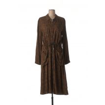 YUKA - Robe mi-longue marron en autre matiere - Femme - Taille 40 - Modz