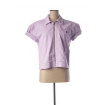 MAEVY - Veste en jean violet en coton - Femme - Taille 38 - Modz