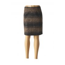 PAUL BRIAL - Jupe mi-longue marron en viscose - Femme - Taille 36 - Modz