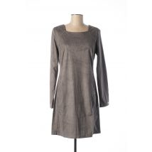 MALOKA - Robe mi-longue gris en polyester - Femme - Taille 40 - Modz