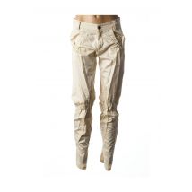 FREESOUL - Pantalon droit beige en coton - Femme - Taille 42 - Modz