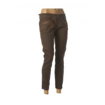 FIVE PM - Pantalon 7/8 marron en coton - Femme - Taille W30 - Modz
