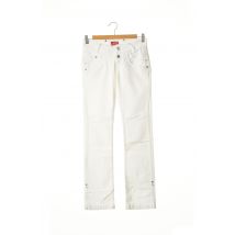 BLEND SHE - Jeans coupe slim blanc en coton pour femme - Taille W26 - Modz