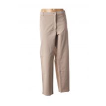 RICHY - Pantalon droit marron en coton - Femme - Taille 54 - Modz