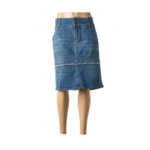ADIA - Jupe mi-longue bleu en coton - Femme - Taille 62 - Modz