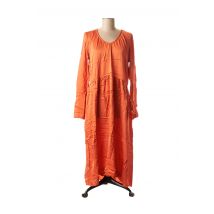 LA FEE MARABOUTEE - Robe longue orange en viscose - Femme - Taille 38 - Modz