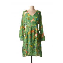 LA FEE MARABOUTEE - Robe mi-longue vert en viscose - Femme - Taille 38 - Modz