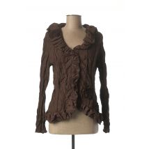 L33 - Chemisier marron en polyester - Femme - Taille 54 - Modz