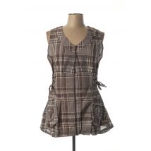 L33 - Tunique sans manche marron en coton - Femme - Taille 40 - Modz