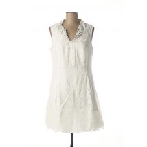 L33 - Robe mi-longue blanc en polyester pour femme - Taille 44 - Modz