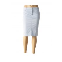 NINATI - Jupe mi-longue bleu en coton - Femme - Taille 38 - Modz