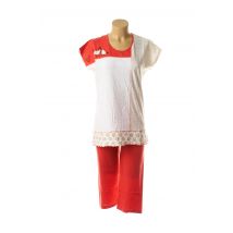 ROSE POMME - Pyjama orange en coton pour femme - Taille 38 - Modz