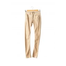 ONE STEP - Pantalon slim beige en lyocell - Femme - Taille 34 - Modz