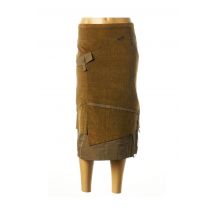 CHRISMAS'S - Jupe mi-longue vert en coton - Femme - Taille 38 - Modz