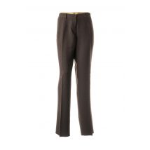 PIERRE D'ARLANC - Pantalon droit marron en polyester - Femme - Taille 52 - Modz