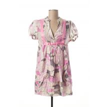 BENETTON - Tunique manches courtes rose en coton - Femme - Taille 36 - Modz