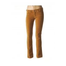 FIVE PM - Pantalon slim marron en coton pour femme - Taille W24 - Modz