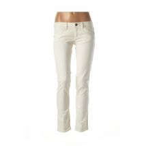 REPLAY - Pantalon slim beige en coton pour femme - Taille W26 L30 - Modz