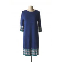 BENETTON - Robe mi-longue bleu en viscose - Femme - Taille 36 - Modz
