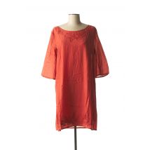 BENETTON - Robe mi-longue orange en viscose - Femme - Taille 36 - Modz