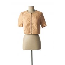 SISLEY - Veste simili cuir beige en polyurethane - Femme - Taille 36 - Modz