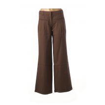 SISLEY - Pantalon casual marron en coton - Femme - Taille 40 - Modz
