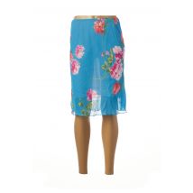 BENETTON - Jupe mi-longue bleu en polyester - Femme - Taille 36 - Modz