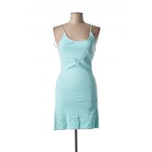 SUN VALLEY - Robe mi-longue bleu en coton pour femme - Taille 38 - Modz