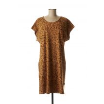PROTEST - Robe mi-longue marron en coton - Femme - Taille 36 - Modz