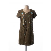 I.CODE (By IKKS) - Robe courte vert en viscose - Femme - Taille 36 - Modz