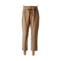 I.CODE (By IKKS) - Pantalon 7/8 marron en viscose - Femme - Taille 36 - Modz