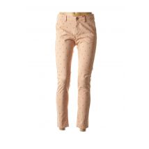 I.CODE (By IKKS) - Pantalon 7/8 rose en coton - Femme - Taille 36 - Modz