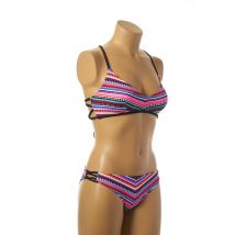 BORABORA - Maillot de bain 2 pièces rose en polyamide - Femme - Taille 40 - Modz