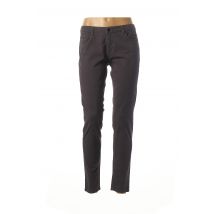 ANNA SCOTT - Pantalon slim gris en coton - Femme - Taille 44 - Modz