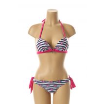 LES P'TITES BOMBES - Maillot de bain 2 pièces rose en polyamide - Femme - Taille 52 - Modz