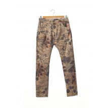 PLEASE - Pantalon slim beige en coton - Femme - Taille 34 - Modz