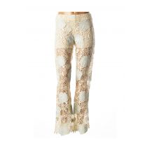 VALERIE KHALFON - Pantalon flare beige en coton pour femme - Taille 42 - Modz