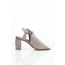 LILI MILL - Sandales/Nu pieds gris en cuir - Femme - Taille 41 - Modz
