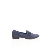 XAVIER DANAUD - Mocassins bleu en cuir - Femme - Taille 36 - Modz