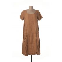 KOKOMARINA - Robe mi-longue marron en lycra - Femme - Taille 38 - Modz