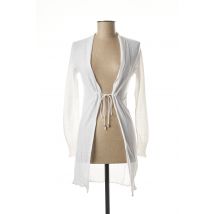 DIXIT - Gilet manches longues blanc en lin - Femme - Taille 40 - Modz