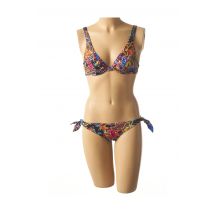 MISS BIKINI - Maillot de bain 2 pièces bleu en polyamide - Femme - Taille TU - Modz