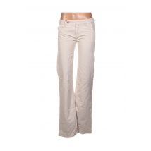 TRUE NYC - Pantalon droit beige en coton - Femme - Taille W28 - Modz