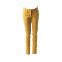 WAS - Pantalon 7/8 jaune en coton - Femme - Taille W24 - Modz