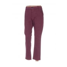 LEON & HARPER - Pantalon 7/8 violet en coton - Femme - Taille 42 - Modz