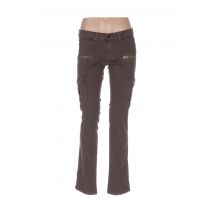 DENIMOOD - Pantalon slim marron en coton - Femme - Taille W27 - Modz